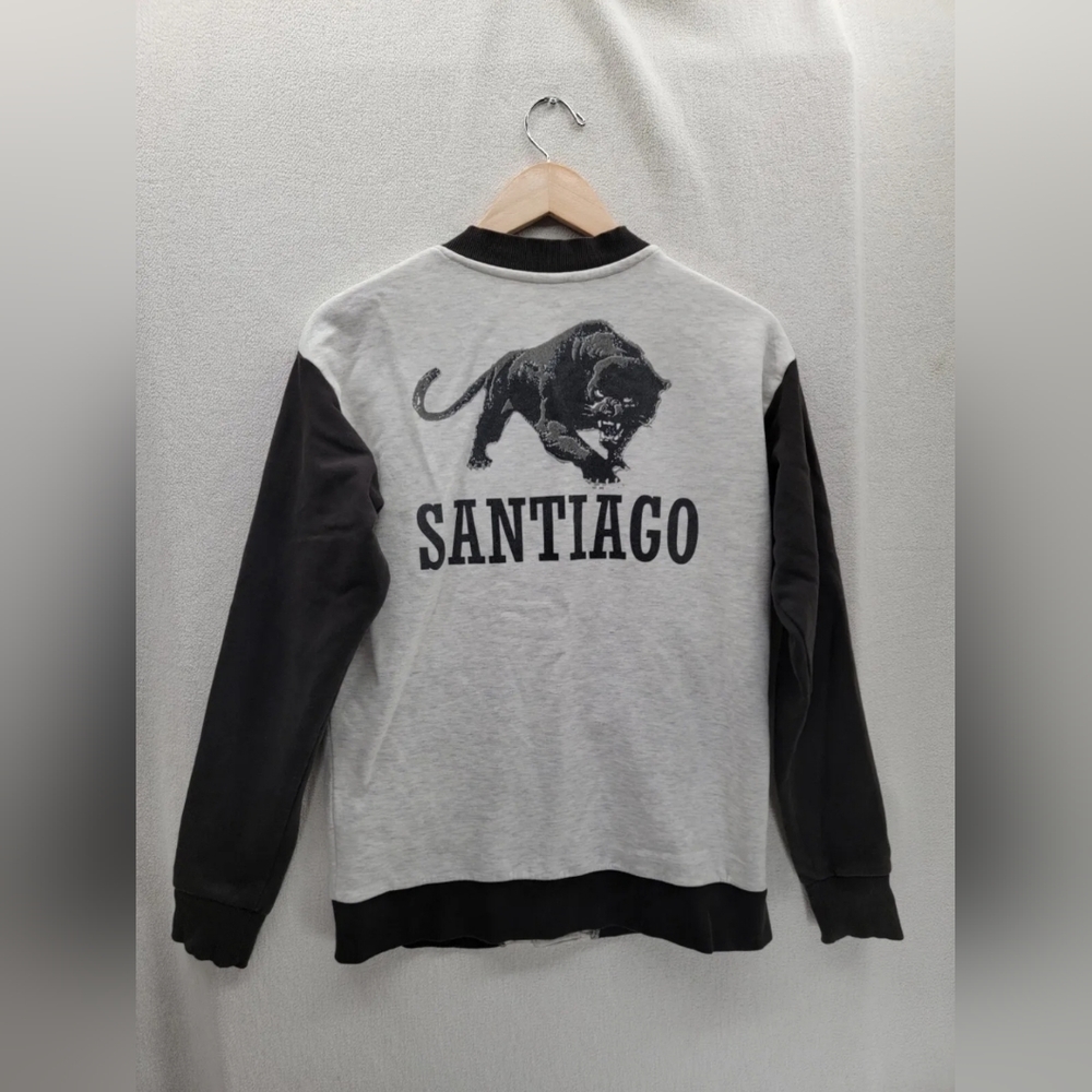 H&M Santiago Black Panther Baseball Sweat Gray & Black Jacket Size-XS